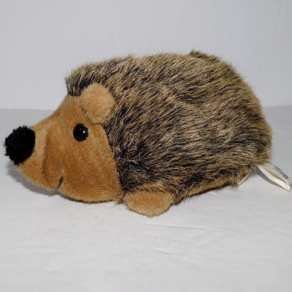 Vintage 80s IKEA 9" Plush Stuffed Brown Hedgehog Porcupine WLT320